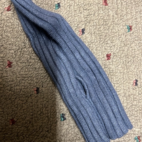 Women Basic Crew Neck Ribbed Tops Solid Knitted Jumper With Thumb Hole - Picture 4 of 5